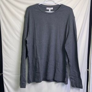 Banana Republic Men's Luxury Touch Long Sleeve Crewneck Shirt - Charcoal